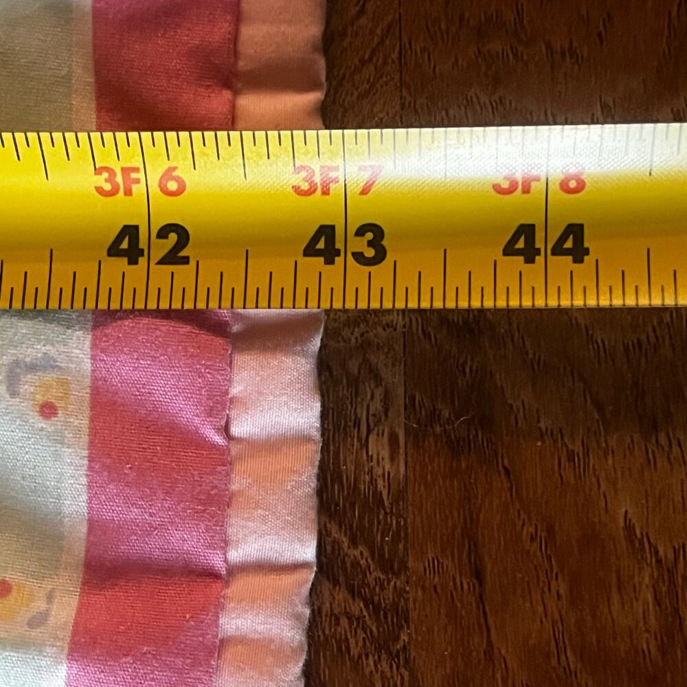Vintage Quilted Embroidered Kitschy Baby Blanket 34 x 43 Pastels Bunny Cottage‎ - Picture 7 of 7
